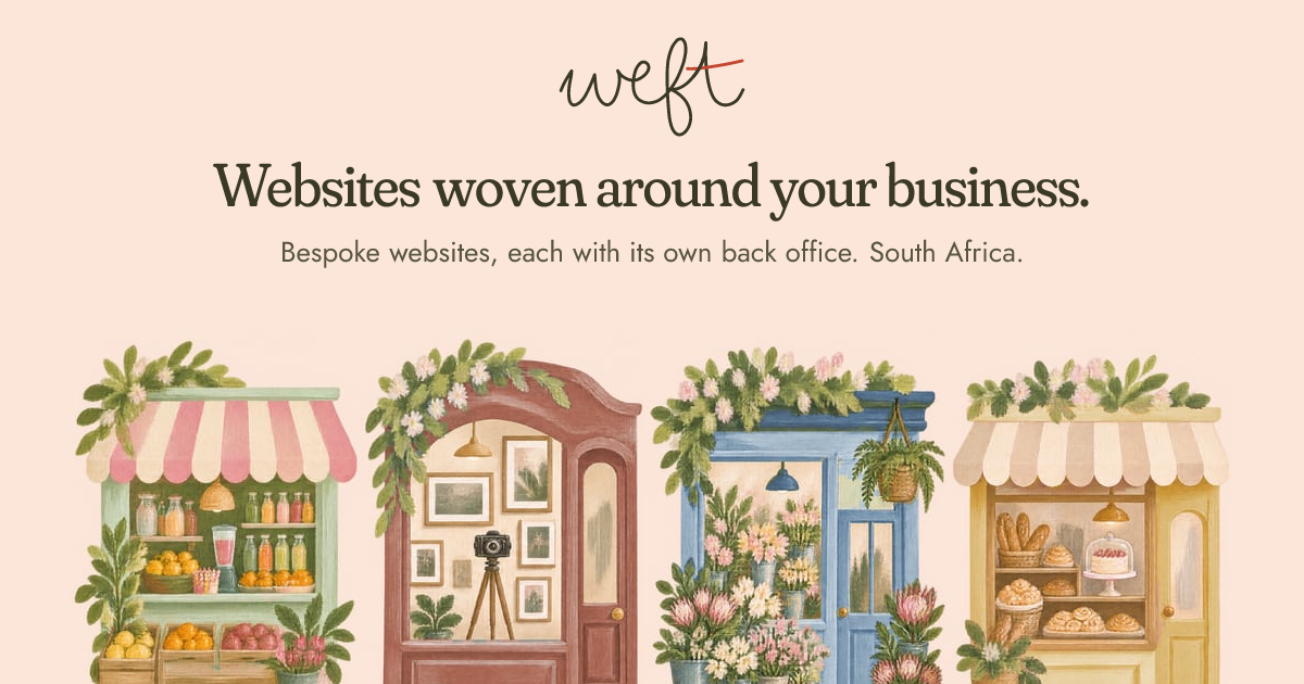 Weft · Bespoke web design in Potchefstroom, South Africa